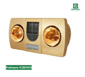 Đèn sưởi nhà tắm 2 bóng vàng thổi gió nóng Kottmann K2BHWG