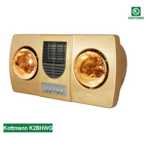 Đèn sưởi nhà tắm 2 bóng vàng thổi gió nóng Kottmann K2BHWG