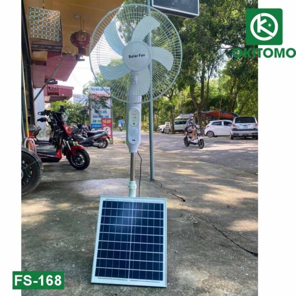 Quạt cây đứng tích điện năng lượng mặt trời solar fan Thịnh Hoa FS-168