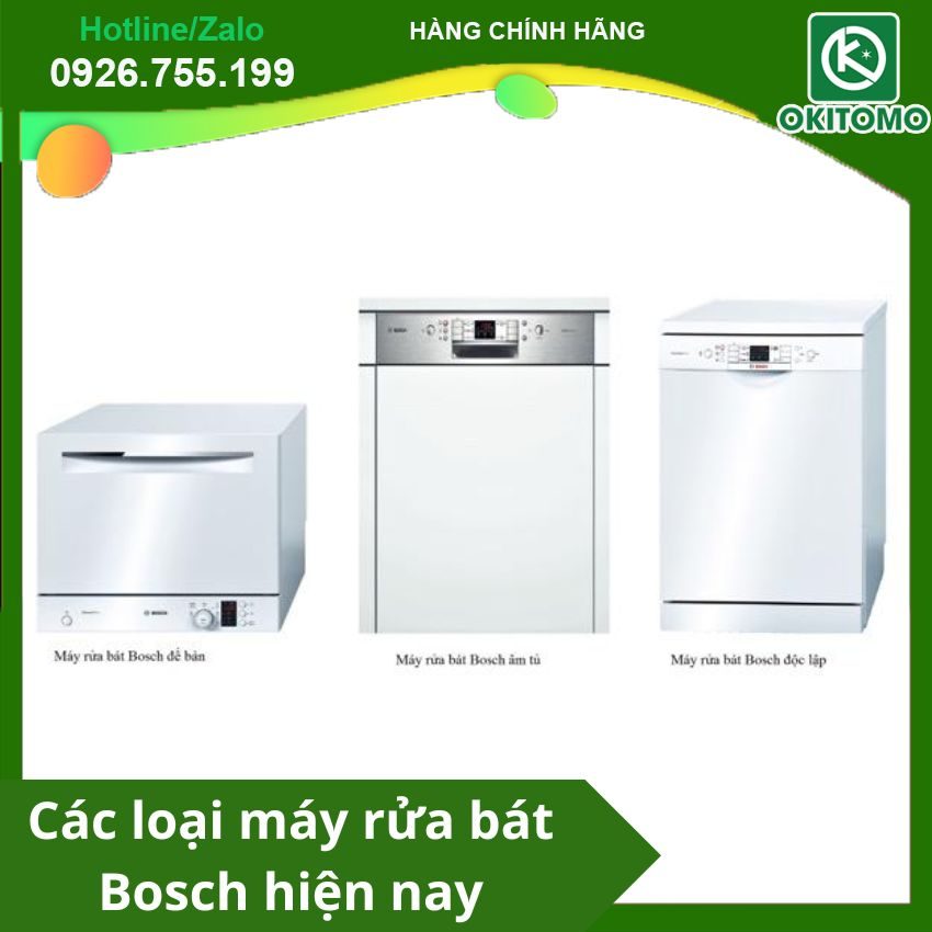 Các loại máy rửa bát Bosch hiện nay